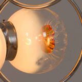 Mazzega Space Age Murano glass chrome plated chandelier, Italy 1970s