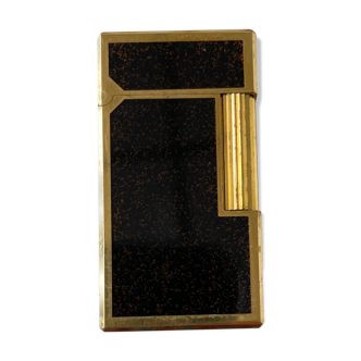 Old gold plate gas lighter and chinese lacque