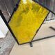 Mid-century modern geometric room divider with textured coloured glass, 1970s–1980s