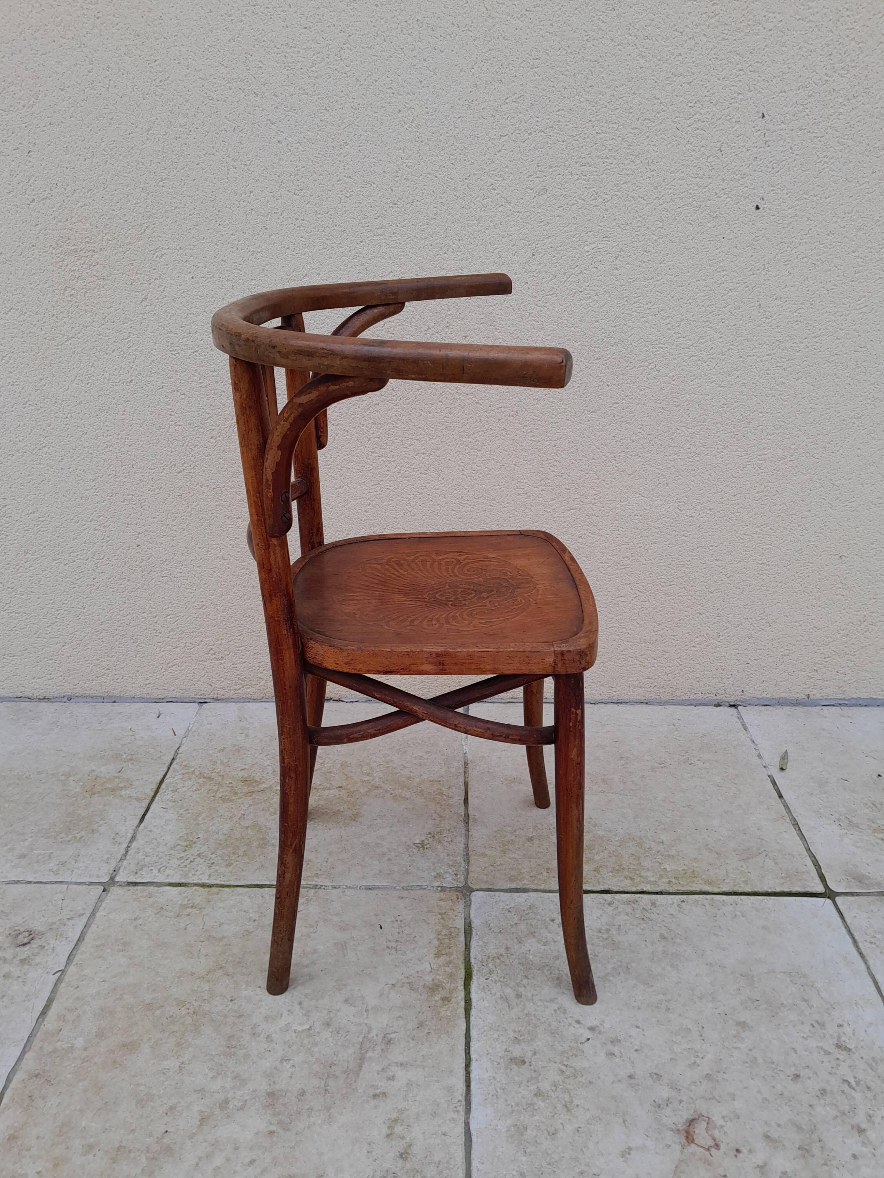 Armchair bistro chair emile cambier old 1900