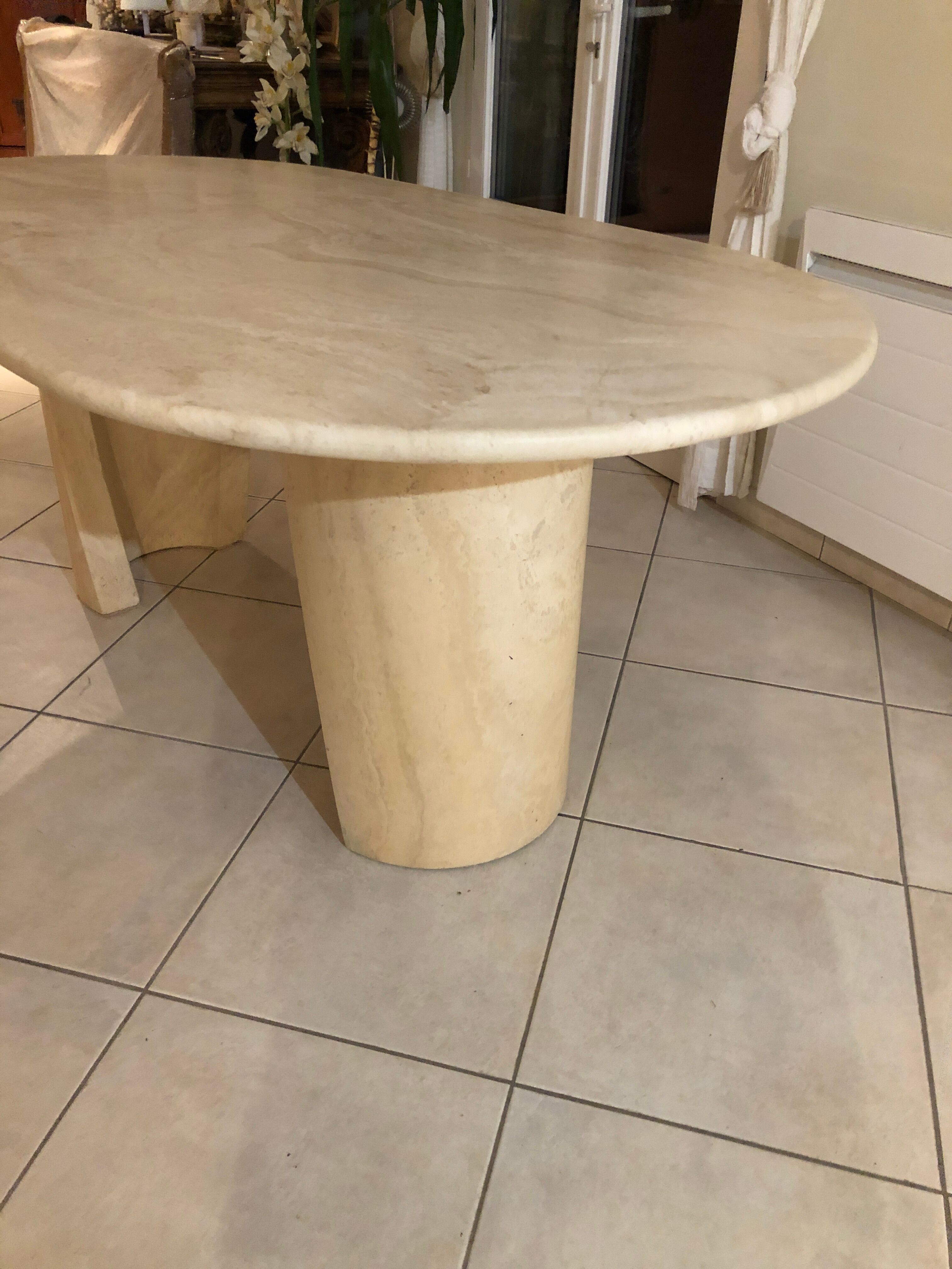 Travertine table