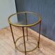 Gueridon rond verre et metal