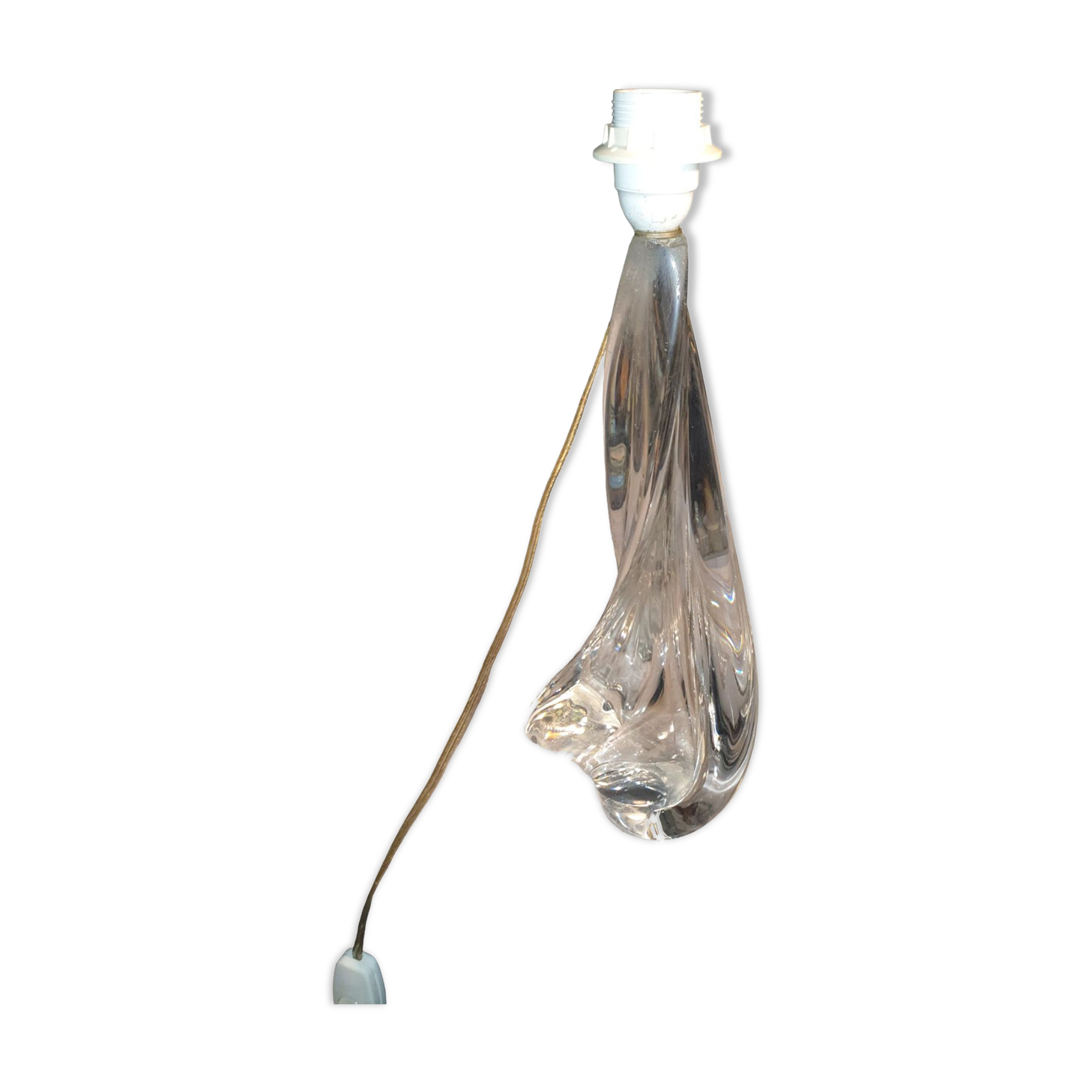 Vintage lamp foot crystal st louis