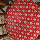 Vintage chairs, wooden, with splayed legs, both.