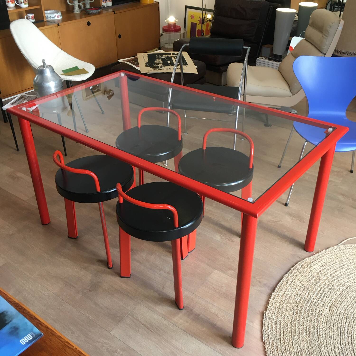 Table and stools, Italy, 1980s