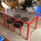 Table and stools, Italy, 1980s