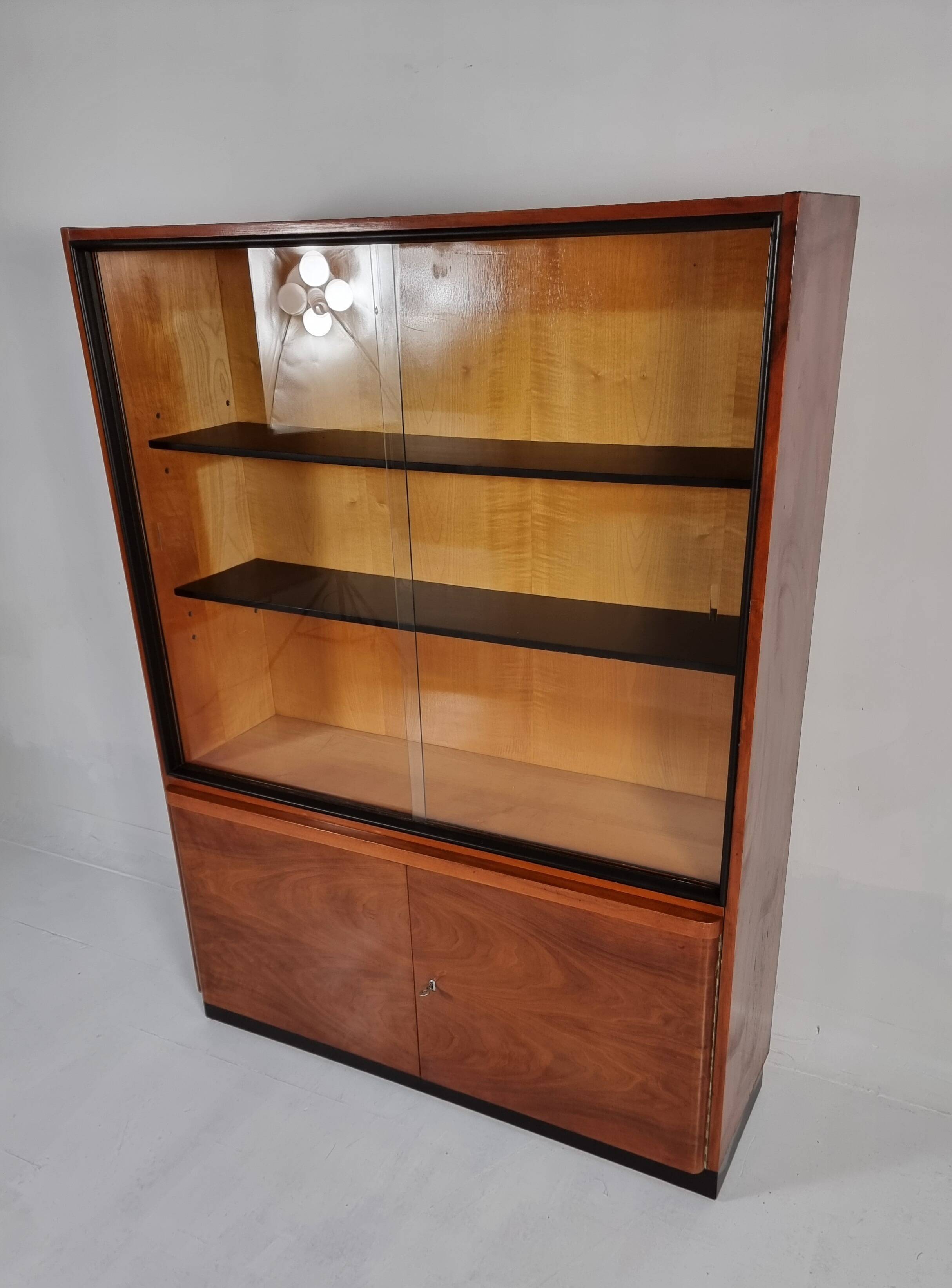 Vintage showcase in birch, 1970s