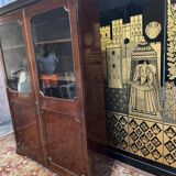 Library - English mahogany display cabinet