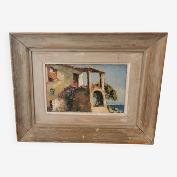 Oil on canvas, framed southern landscape painting