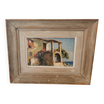 Oil on canvas, framed southern landscape painting