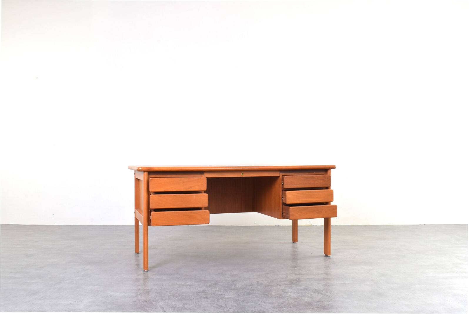 Mid-Century Danish Teak Desk, 1970s.