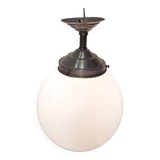 Art Deco opaline globe pendant light