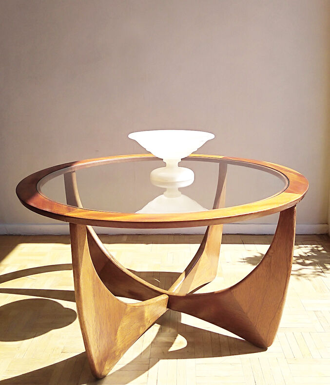 Astro round coffee table teak 1960