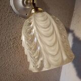 Vintage molded glass wall light