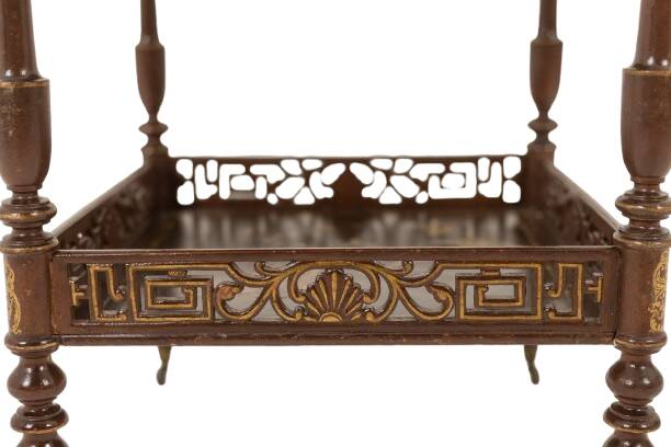 Small serving table with Japonese lacquer decoration. Napoleon III period.