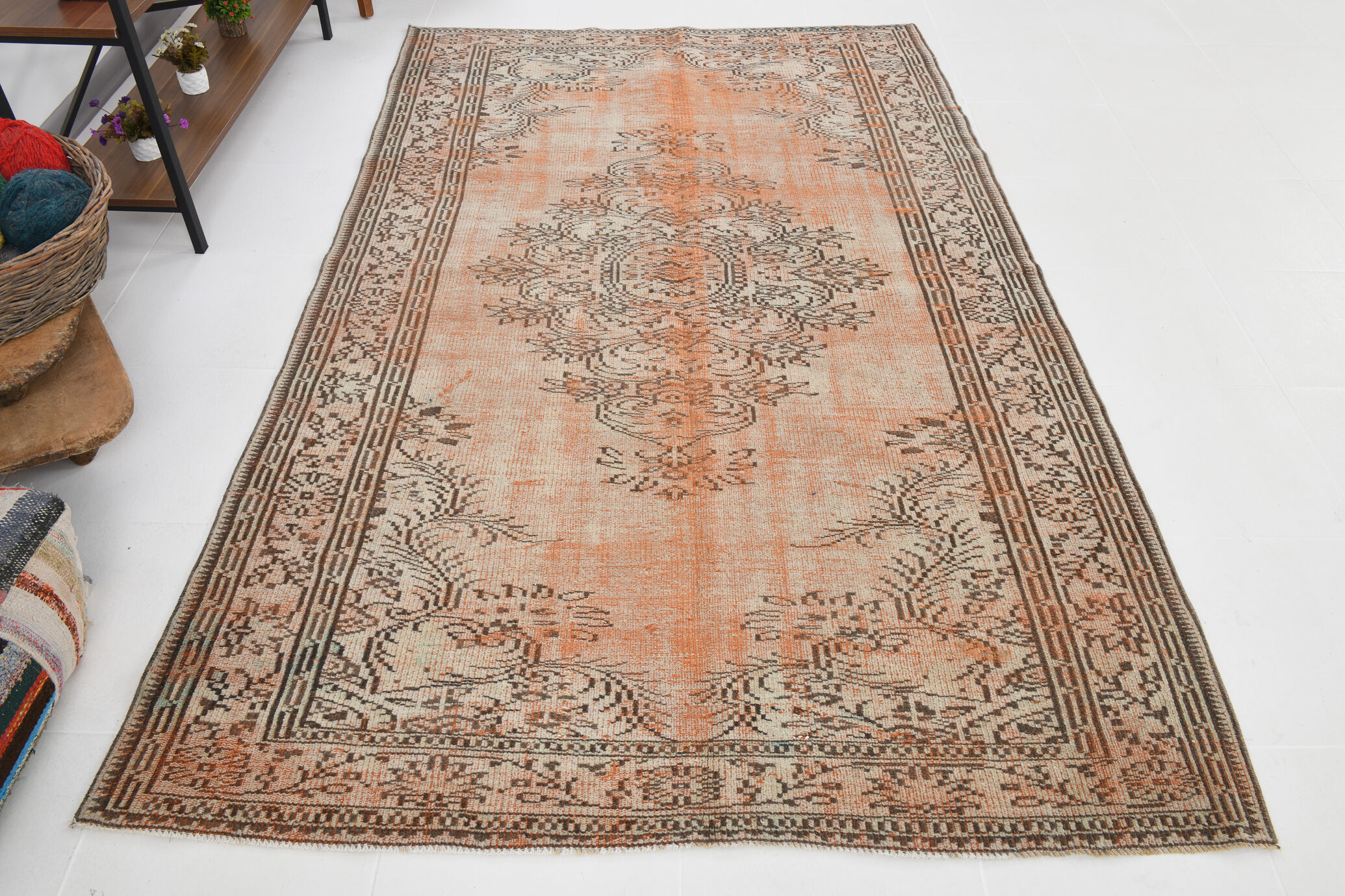 5x8 classic turkish vintage rug, 5x8 vintage rug, 263x163cm