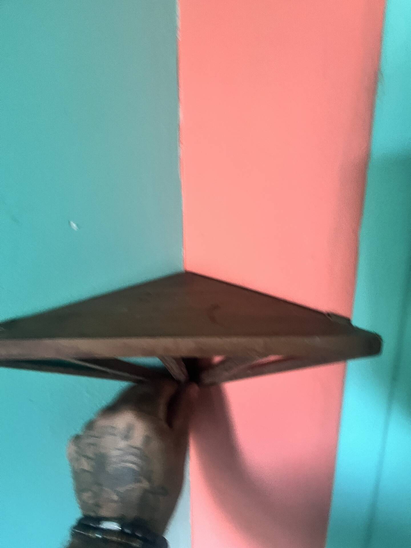 Small teak shelf