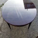 Lot oval table and 6 vintage chairs used