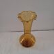 Vintage blown amber glass vase – corolla style