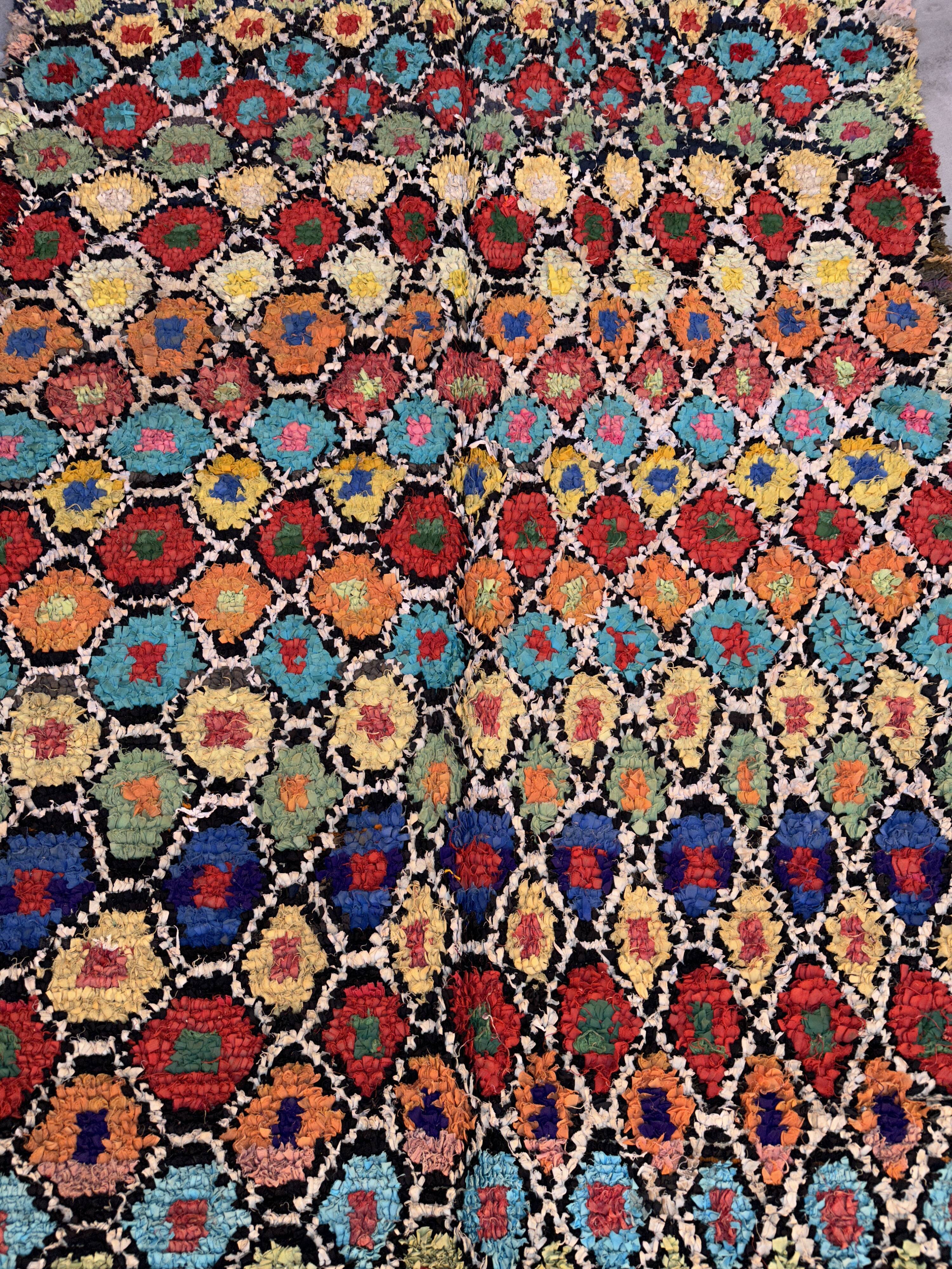 Berber carpet Boucherouite - 156 x 442 cm