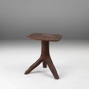 Wooden Stool with Tree Branch Legs, France 1850s