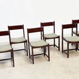 Ensemble de six chaises de salle à manger italiennes