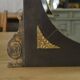 Mirror with wood and bronze art deco ornament 1930's