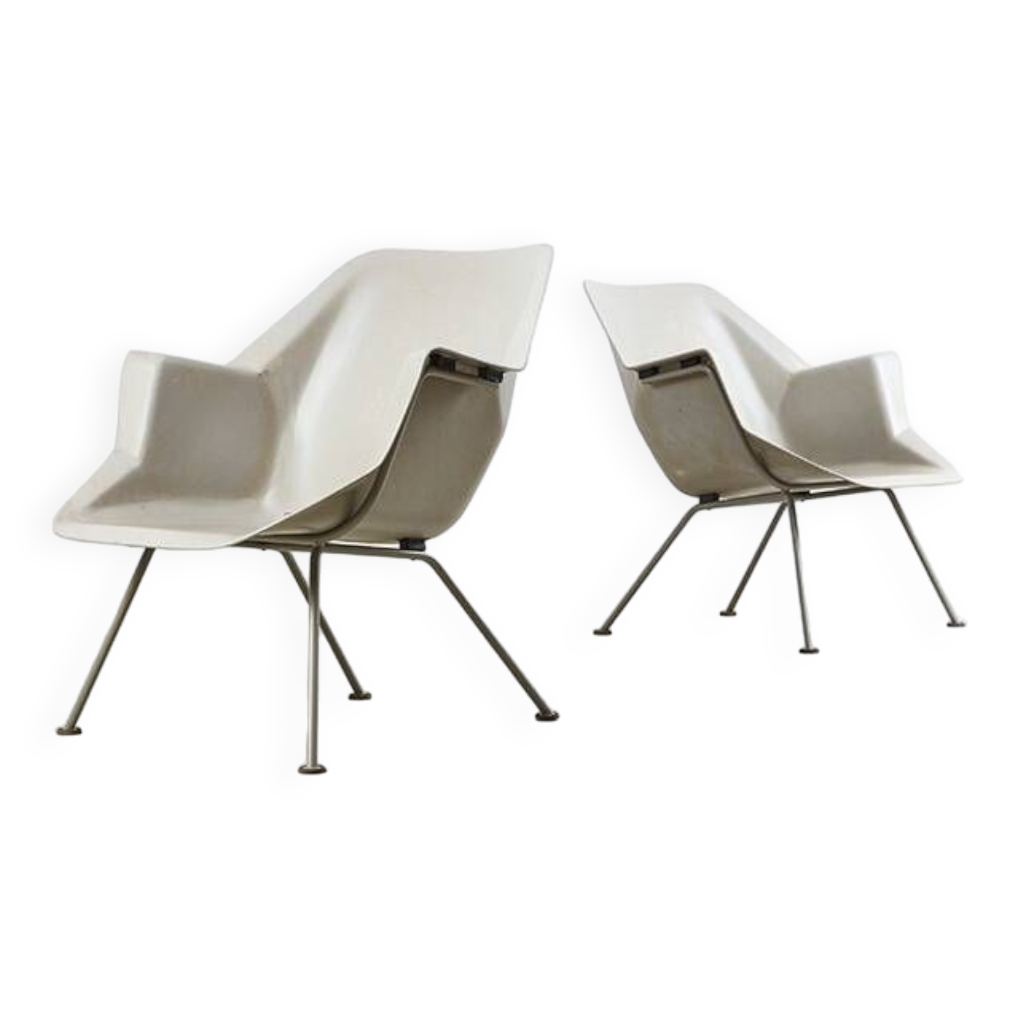 Rare Pair of Early 416 Chairs by Wim Rietveld & Andere Cordemeyer for Gispen 1957