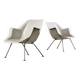 Rare paire de chaises début 416 par Wim Rietveld & Andere Cordemeyer pour Gispen 1957
