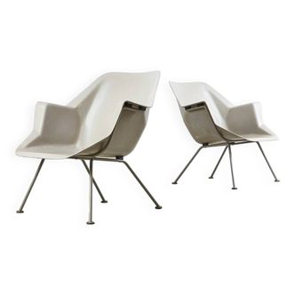 Rare Pair of Early 416 Chairs by Wim Rietveld & Andere Cordemeyer for Gispen 1957
