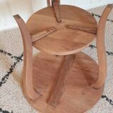 Solid walnut pedestal table