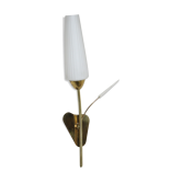 Applique en laiton et opaline 1960