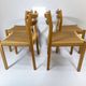 Dining chairs J.H. Møller model 401 in oak with original Danish cord — Denmark, 1970s