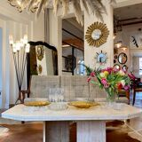 Travertine coffee table 70s