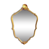 Antique wall mirror in golden resin - 43 x 66 cm