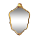 Antique wall mirror in golden resin - 43 x 66 cm