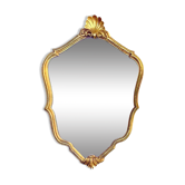 Antique wall mirror in golden resin - 43 x 66 cm