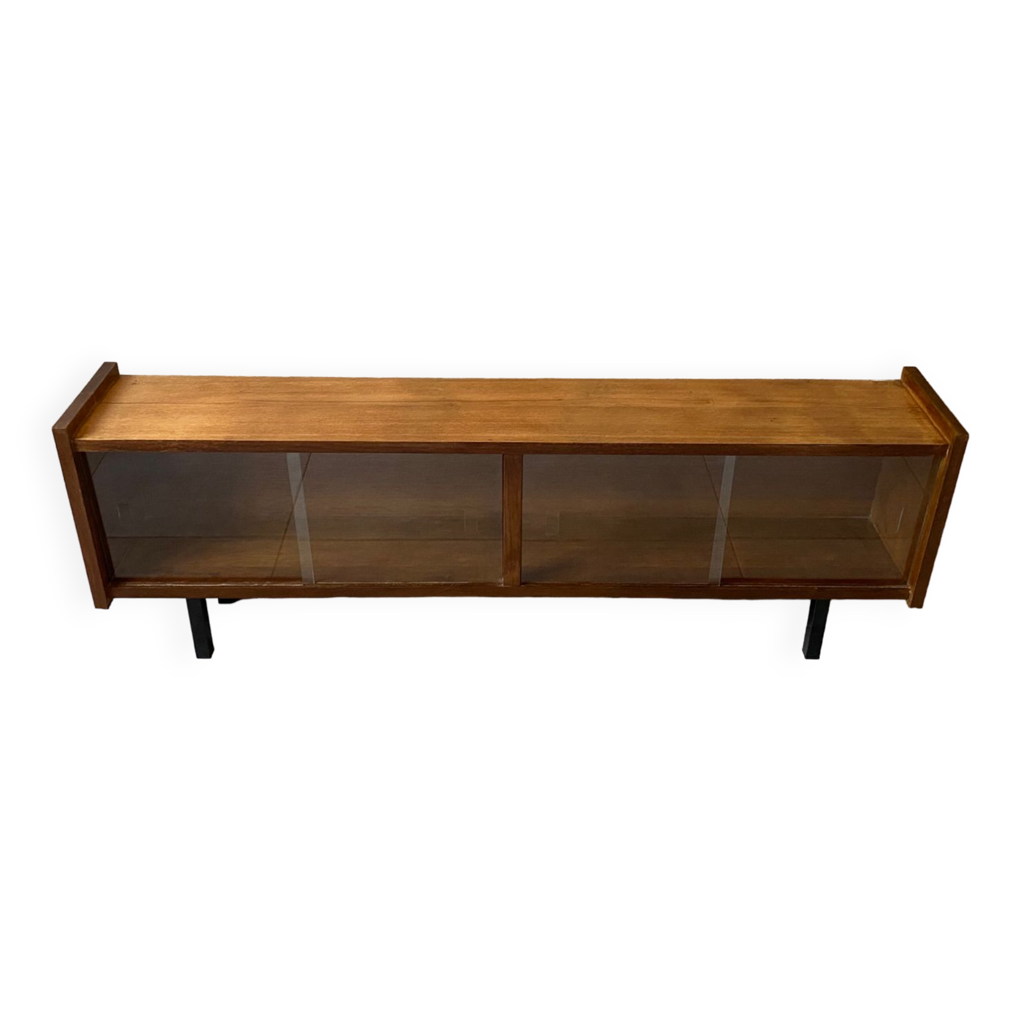 Mini vintage sideboard in vintage wood (removable windows)