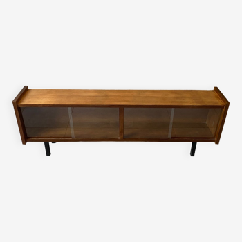 Mini vintage sideboard in vintage wood (removable windows)