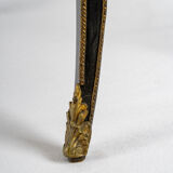 Blackened Natural Wood Worker - Rosewood Marquetry - Louis XV Style - Period: XIXth