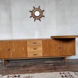 Scandinavian row in vintage teak 1960