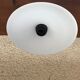 Antique white opaline hanging lamp from the 70s