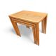 Ensemble de 3 tables gigognes en chêne massif / Henry Walter Klein pour Bramin / 1970