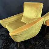 Pair of designer armchairs 1955-1960 by Louis Paolozzi for Zol Brandt Steiner