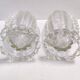 Paire de vases vintage en verre de Murano transparent Bullicante par Ercole Barovier