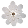 Applique murale fleur 24 pétales en rotin et lin blanc