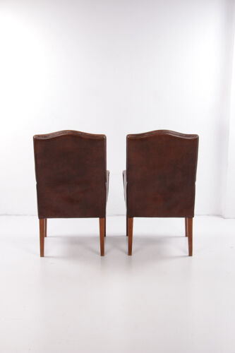 Set de 2 chaises en cuir de mouton, 1970 Pays-Bas