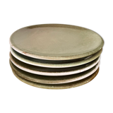 Set of 5 ceramic dessert plates