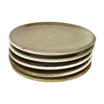 Lot de 5 assiettes à dessert en céramique