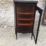Louis XV style black patinated cherry wood display case